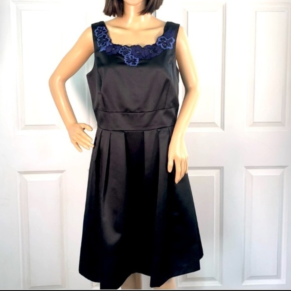 Antonio Melani Embroidered Beaded Fit & Flare Dress